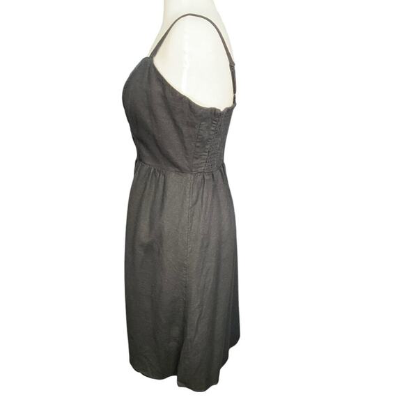 Old Navy Cami Dress Black Brown Button Baby Doll Dress Smock Back Size Large - Picture 3 of 10